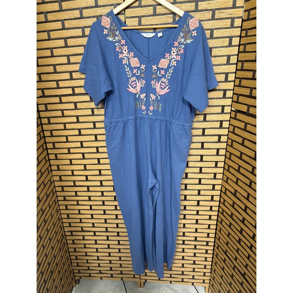 Blue Floral‎ Jumpsuit Size Large